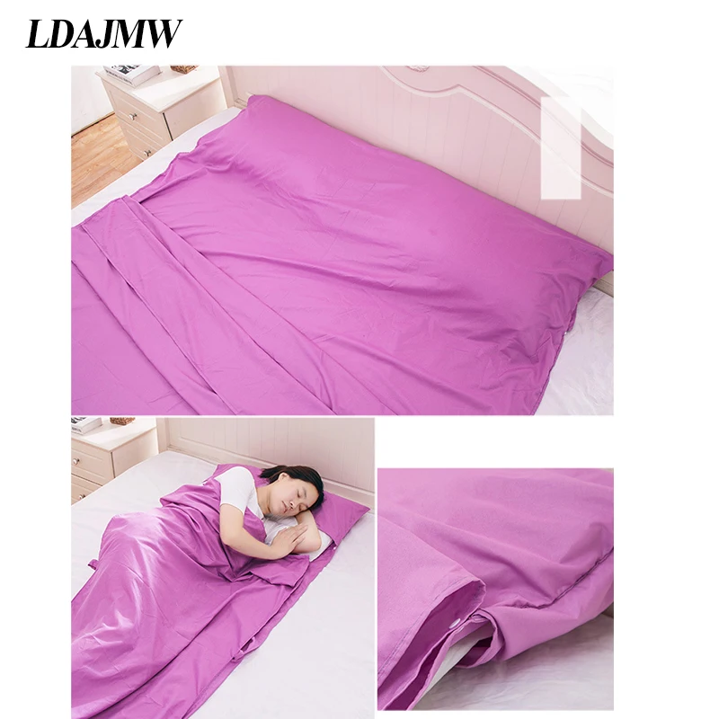 ldajmw outdoor travel cotton sleeping bag portable bed sheets pillow sheet sleeping bag