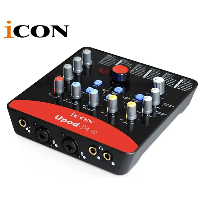 ICON upod pro sound card 2 mic In/1 guitar In,2 Out USB