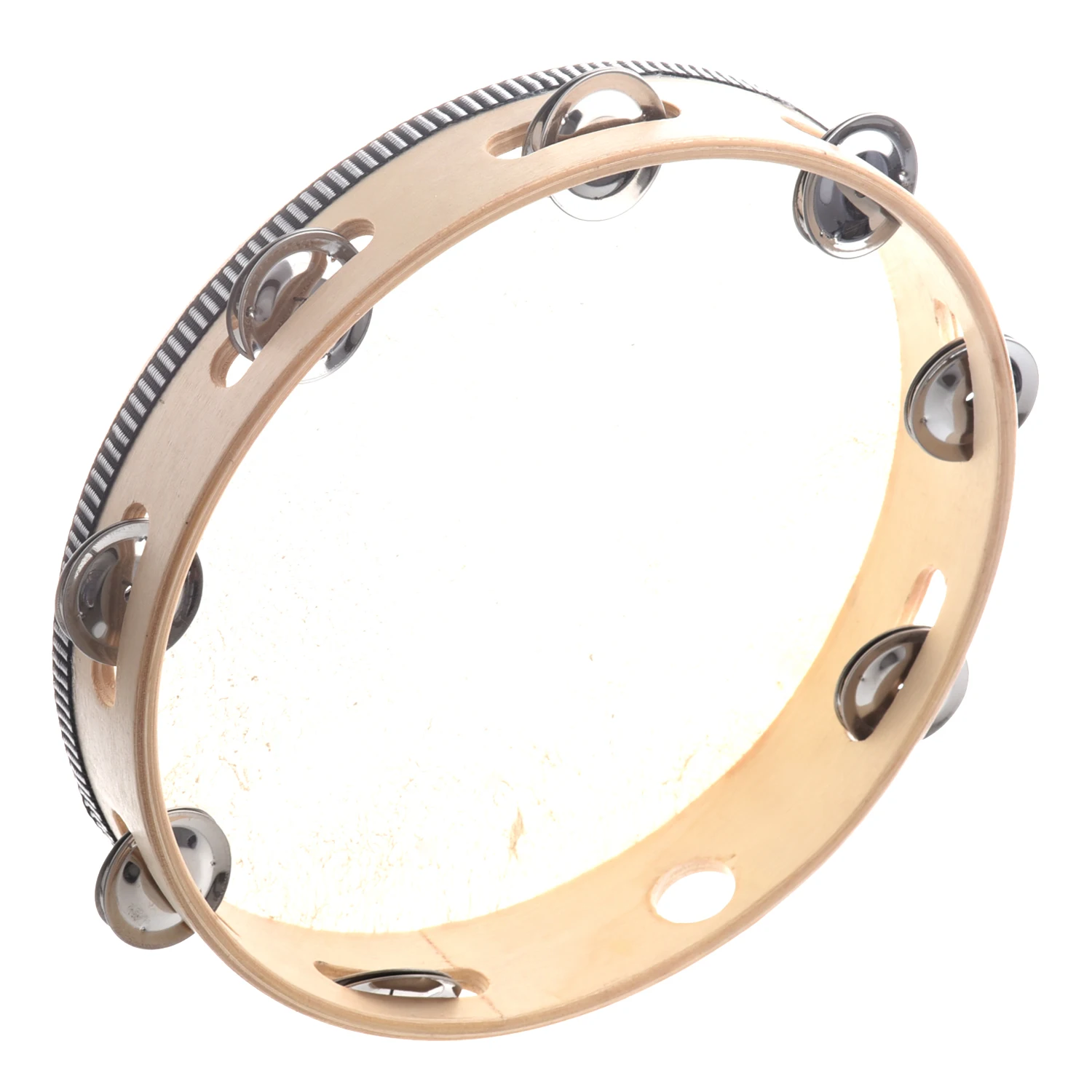 

10" Musical Tambourine Tamborine Drum Round Percussion Gift for KTV Party
