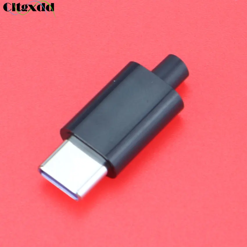 CLTGXDD 1 шт. 5A DIY USB 3,1 type-C штекер тип сварки разъем типа C данных и зарядки сварной провод разъем - Color: Black 1PCS