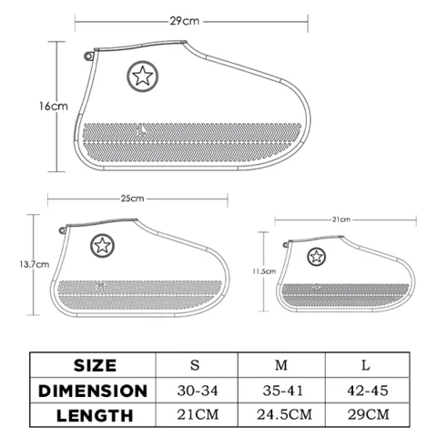 Waterproof Shoe Covers Cycling Rain Reusable Overshoes Silicone Latex Elastic Shoe Covers Protect Shoes Accessories Dust Covers