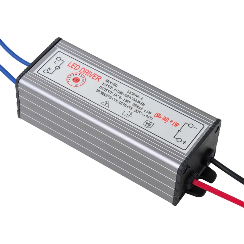 

PHISCALE 25-36W LED Driver Power Supply Waterproof IP67 Constant Current AC100-260V 300mA For 25-36W LED Bulb