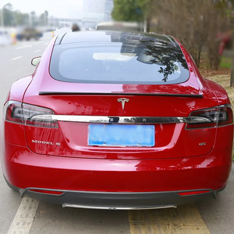 

Model s Carbon Fiber Car styling Rear Trunk lip spoiler wing for Tesla Model s 2012-2016