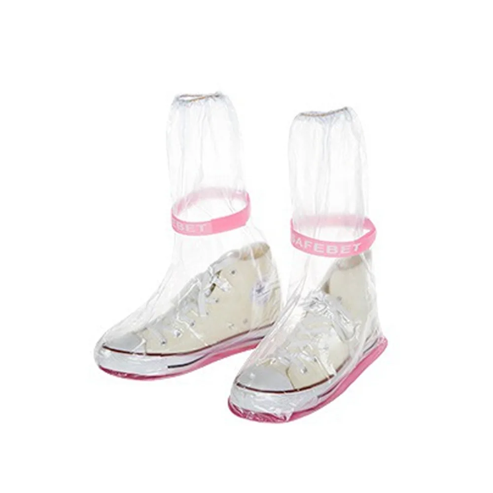 Многоразовые водонепроницаемые бахилы, бахилы для обуви, защитные мужские и женские непромокаемые противоскользящие ПВХ ботинки, аксессуары для обуви - Цвет: Белый