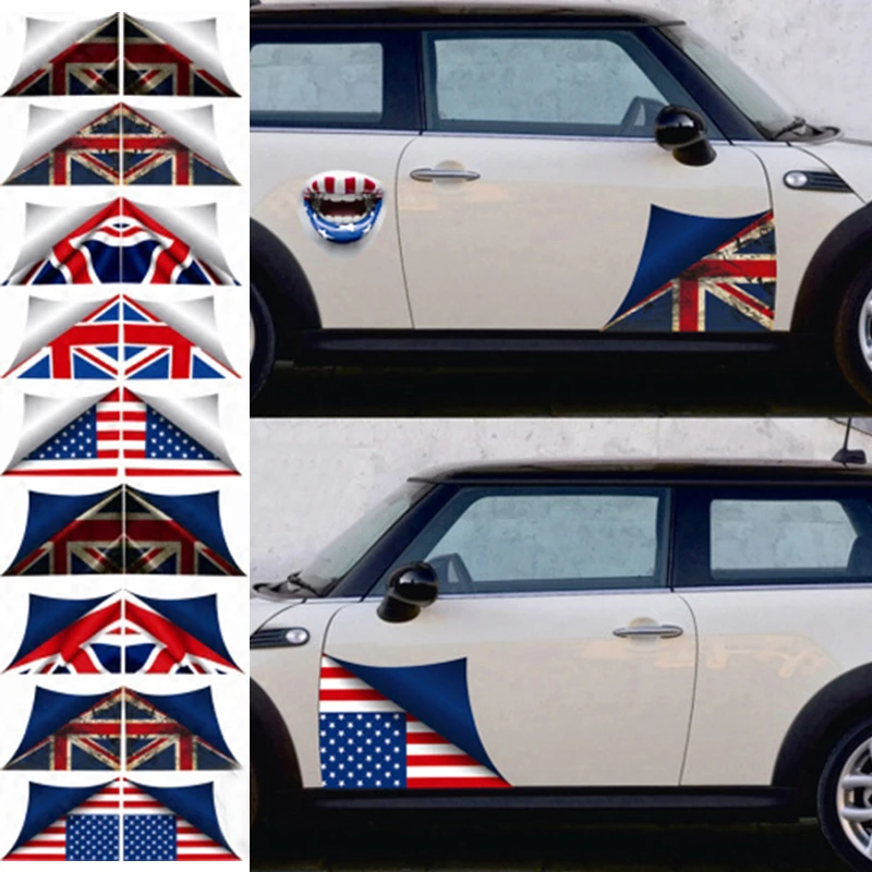 Наклейка на боковую дверь автомобиля Union Jack наклейка украшение для Mini Cooper One JCW S R60