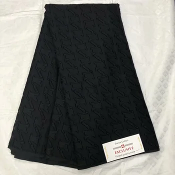 

black Color Polish Lace atiku Style fabric 100% Cotton Polish Lace Fabric 2019 African Egypt Swiss Voile Lace Fabric