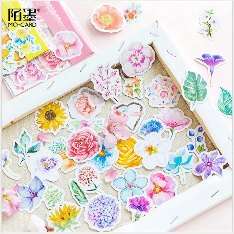 

45Pcs/pack Season leaves blossoming flowers memory story decoration sticker DIY planner scrapbooking diary album sticker escolar