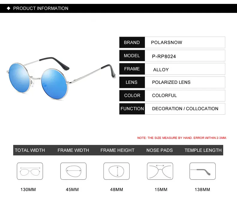 Polorsnow, солнцезащитные очки из алюминиево-магниевого сплава, поляризационные, мужские, круглые, для вождения, солнцезащитные очки, Oculos Masculino, мужские очки, аксессуары