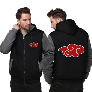 

Anime Thicken Hoodie Coat NARUTO Akatsuki Cosplay Long Sleeve Jacket Unisex Winter Sweatshirts US SIZE