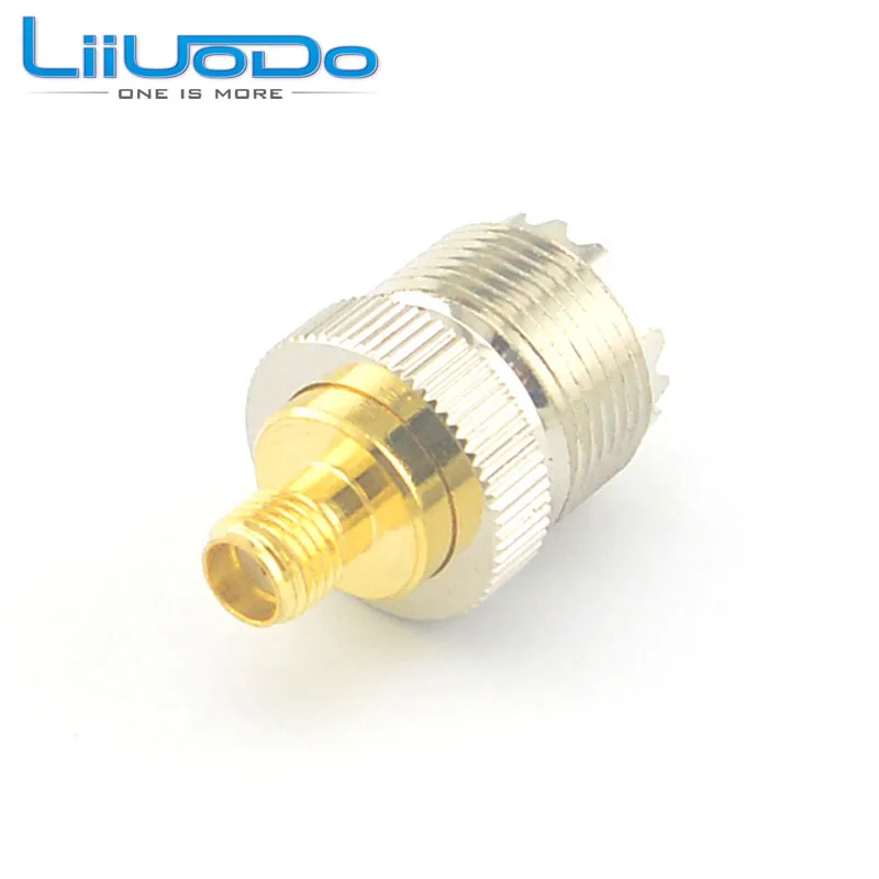 

2 Pieces PL259 UHF Female Jack Nickelplated to SMA Jack Female Goldplated Connector Adapter