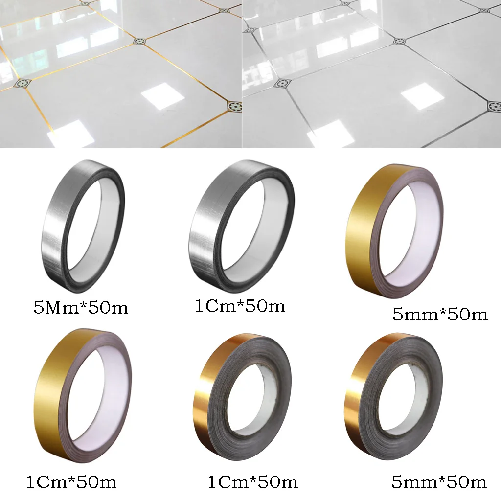 DIY PVC Foil Ground Tile Floor Crevice Line Sticker Self Adhesive Home Decor