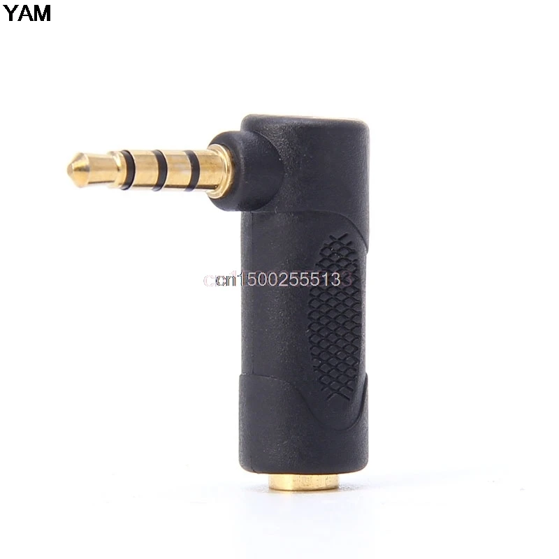 

1PC 3.5mm Jack Right Angle Male To Female Audio Stereo Headphone Plug Adapter