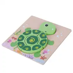 Детский деревянный материал умная доска Детский сад обучающая игрушка детская черепаха 3D Головоломка Детские обучающие игрушки
