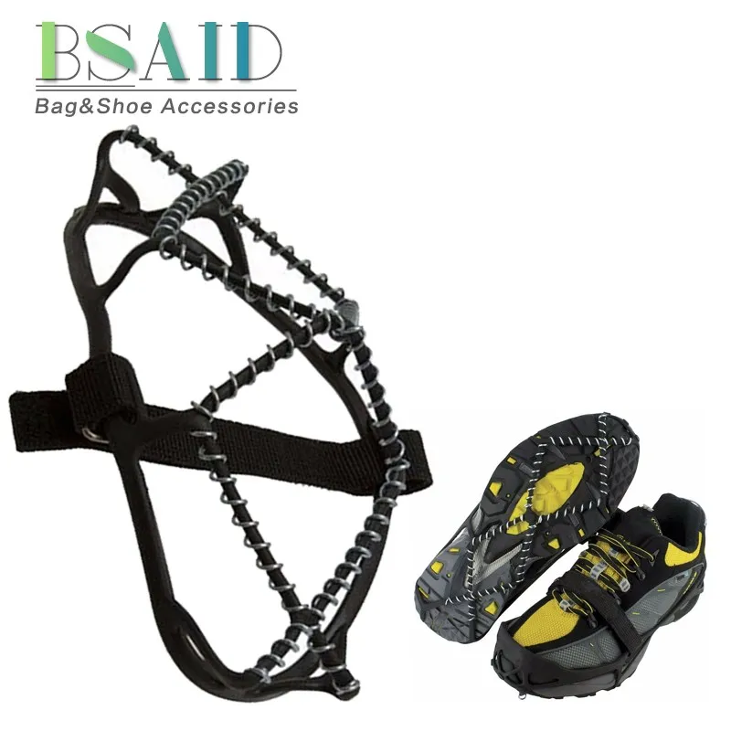 BSAID снегоступы противоскользящие ледяные Захваты из нержавеющей стали Пружинные