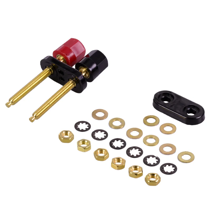 Dual 2-way Banana Plug Jack Terminal Extended Binding Post for Speaker Amplifier