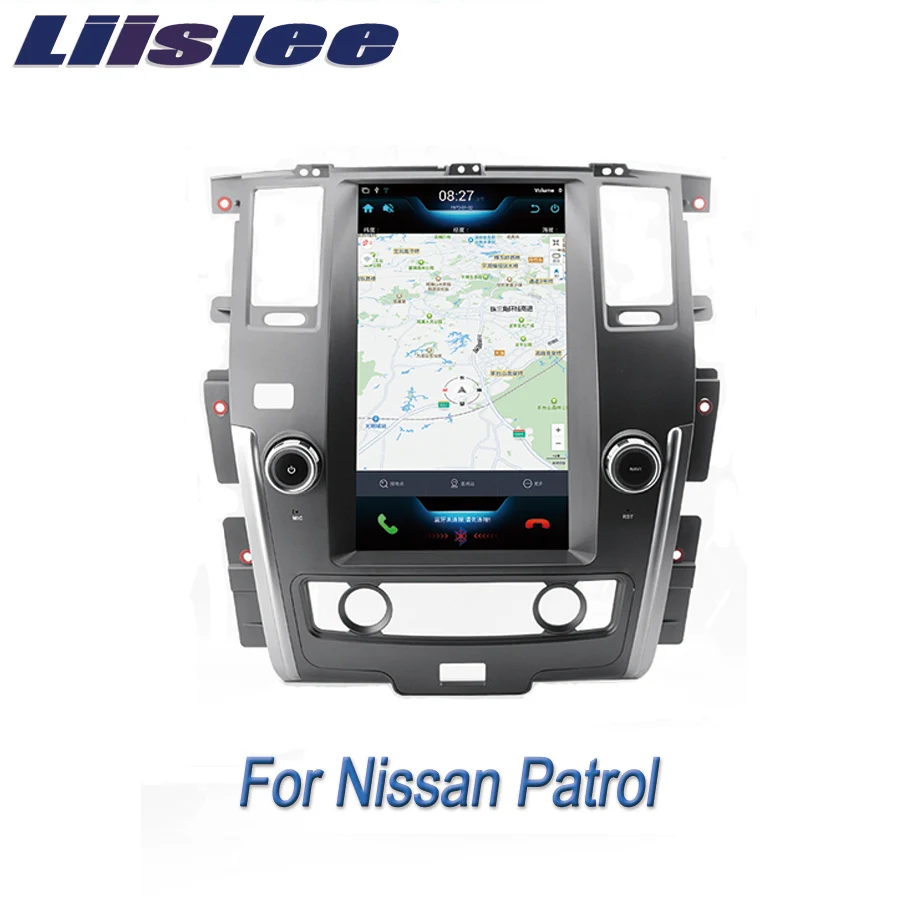 Liislee 2 din Android для Nissan Patrol большой экран Автомобильный мультимедийный плеер gps навигация Видео Радио Зеркало Ссылка Carplay