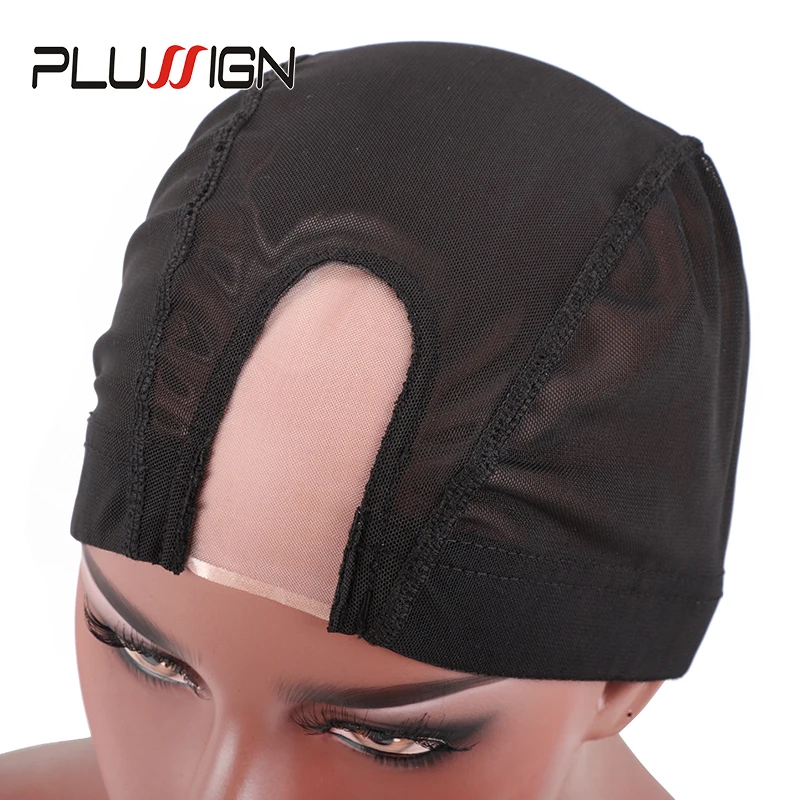 U Part Spandex Dome Cap With Comfortable Invisible Hair Nets Weave