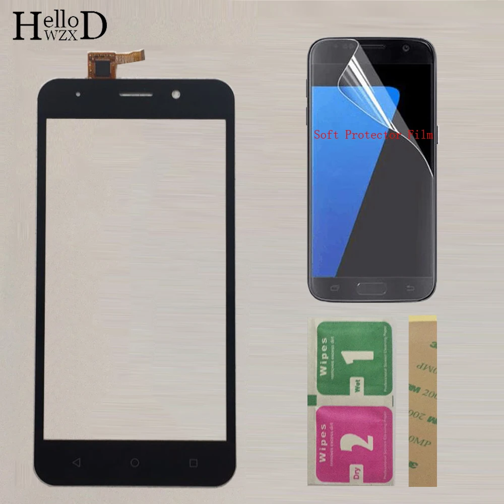 

Touch Screen Panel For Vertex Impress Luck Touch Screen Lens Sensor Digitizer Touchpad Touchscren Repair Parts + Protector Film