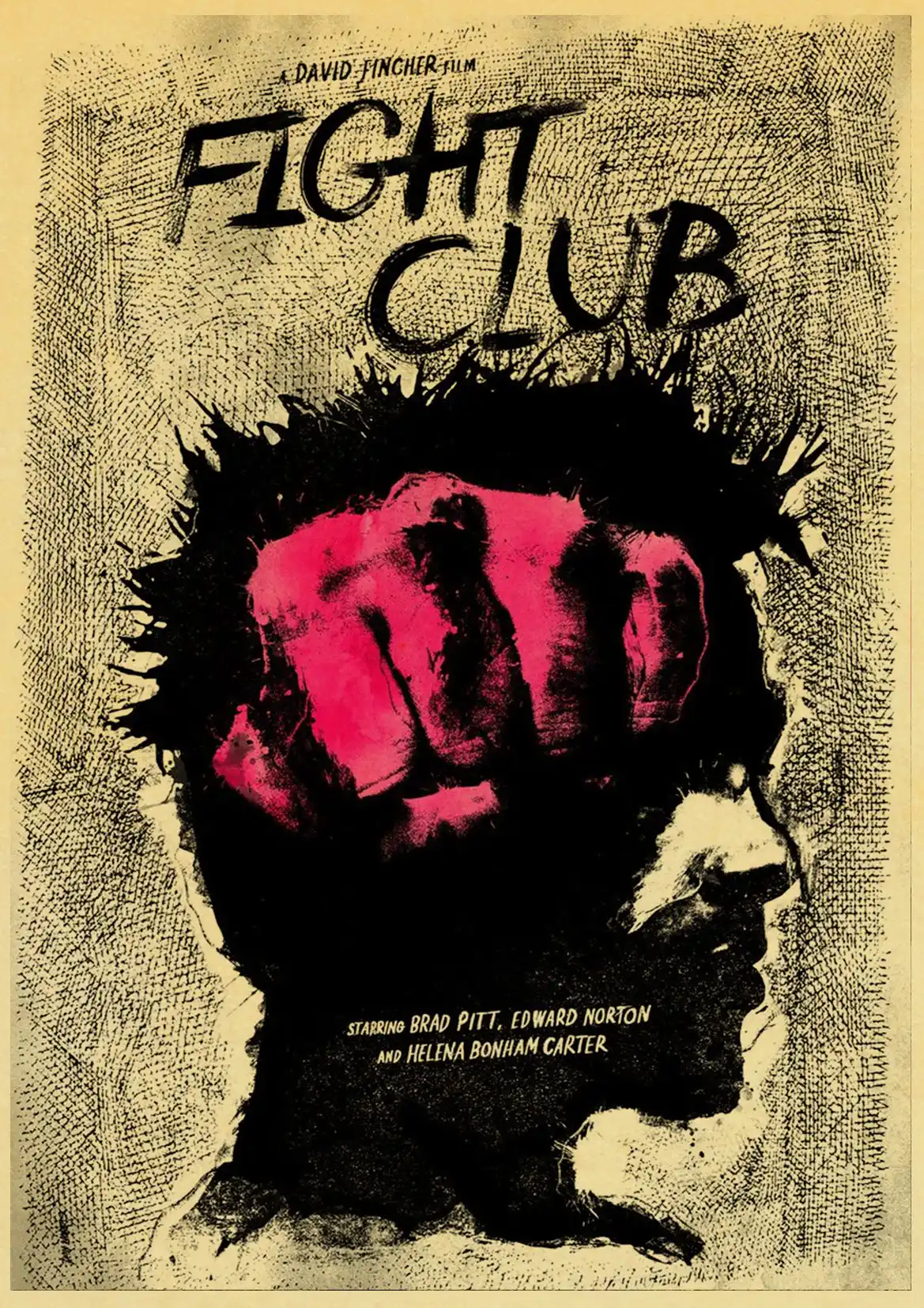 17 Affiches De Film Classique De Brad Pitt Film De Combat Club Retro Bonnes Affiches En Papier Kraft Decor Mural De Cafe Bar Autocollant Peinture Aliexpress