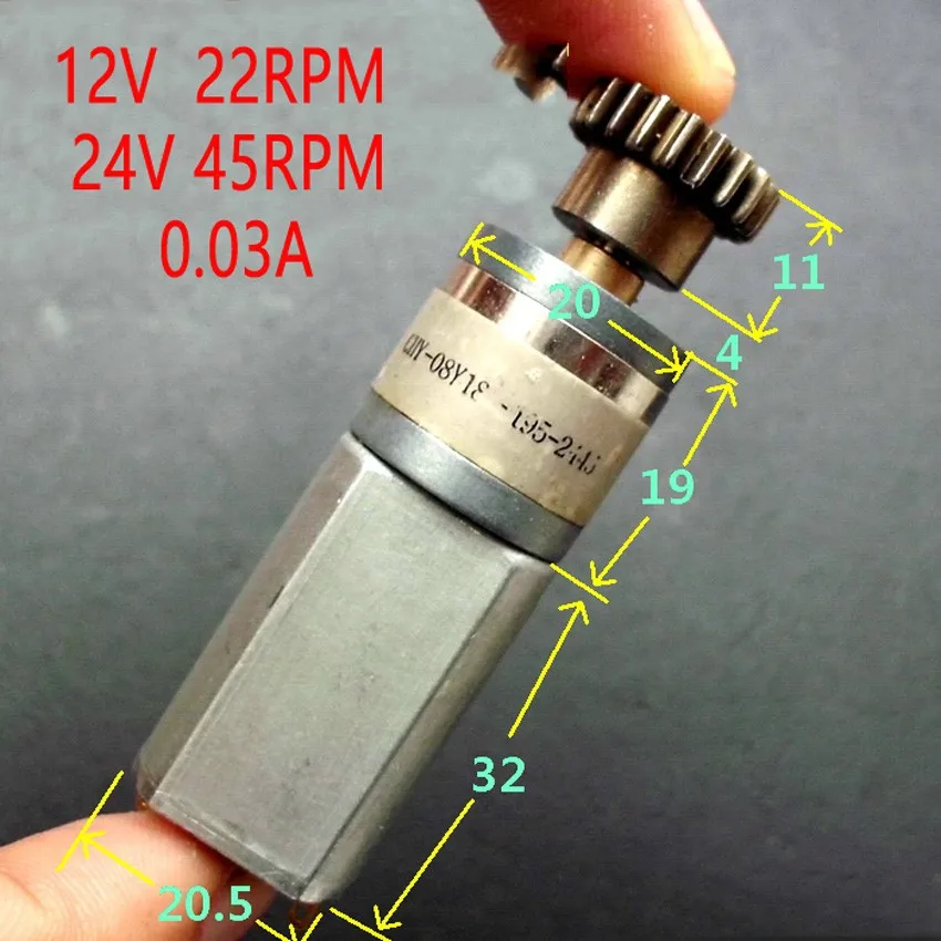 20 мм DC 12 В 20 об/мин двигатель+ 0,8 модуль/20 зубчатая передача высокий крутящий момент Коробка передач мотор 24 в 45 об/мин DC 3V6V щеточный мотор бесщеточный