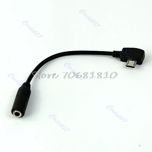 

Micro USB Jack to Headphone 3.5mm Earphone Adapter Socket Audio Cable Black