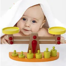 2017 Montessori Educational Wood toys Kitchen Montessori Toys Materials Montessori Wooden Scale Balance Toys For Children