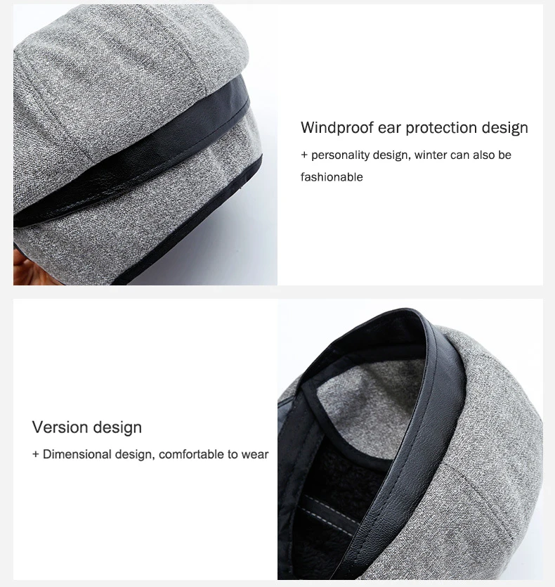 Новая осенне-зимняя шапка-ушанка, теплые мужские шапки для газетчика, британские береты, шапка плюс бархатная Женская восьмиугольная кепка, колючая, плоская подошва