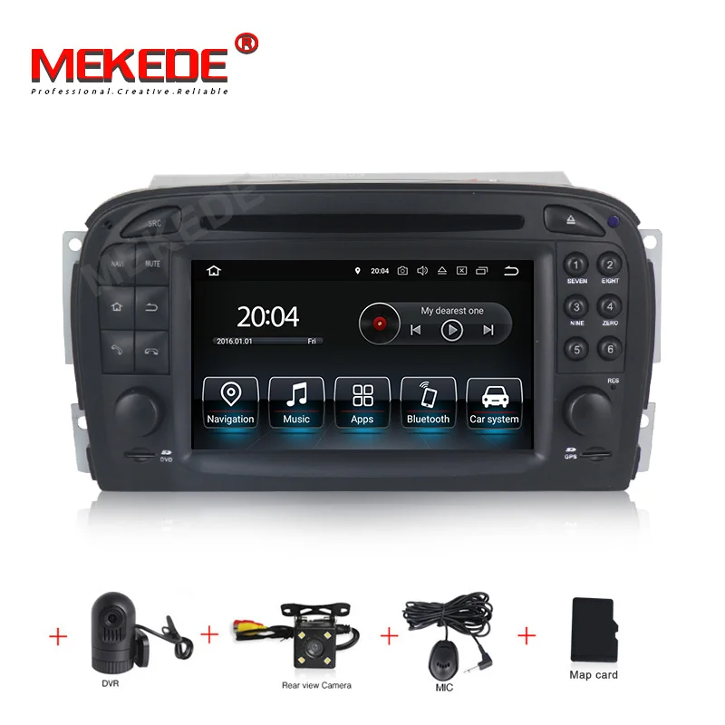 Mekede android 9,0 Автомобильный gps навигатор Автомобильный Радио dvd-плеер головное устройство для Mercedes Benz SL R230 SL500 2001-2007 мультимедийный плеер - Цвет: add camera DVR