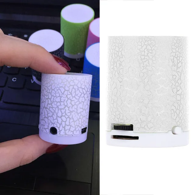 Ollivan Portable Mini Speakers HandsFree LED Speaker Support TF Card Stereo Sound Music Speaker crack Loudspeaker MP3 Player