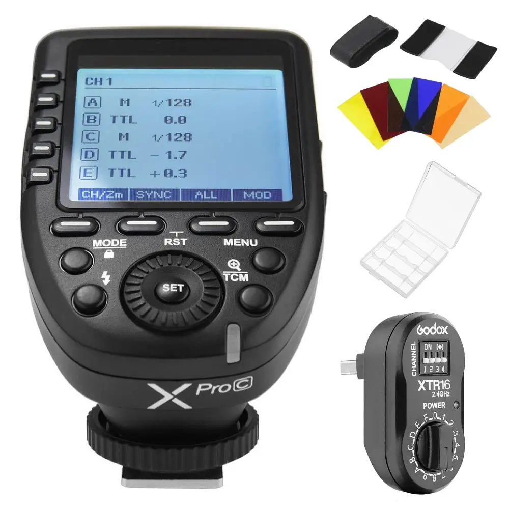 Godox XPro-C 2,4 г E-TTL X системы беспроводной Flash Trigger + XTR-16 приемник для камер Canon
