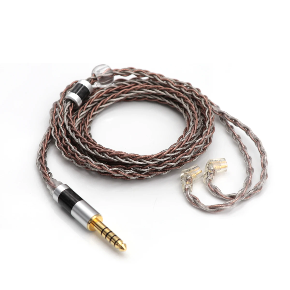 Cable Trenzado para Auriculares UE900s SE215 SE425 Tin Audio T2 T3 BGVP 8 núcleos Color Plateado TRIPOWIN C8 