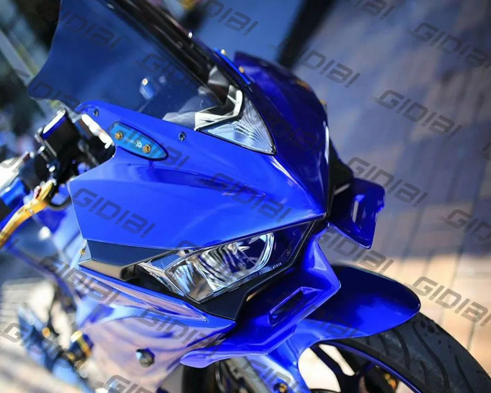 МОТОЦИКЛ ABS синий R3 R25 передний обтекатель аэродинамические крылья для YAMAHA YZF-R3 YZF-R25 YZF R3 R25 переднее крыло