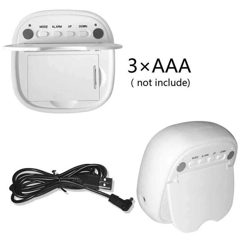 Silicone Voice-Activated Digital Alarm Clock Led Display-Intelligent Voice Control Shockproof Resistant To Falling-Pocket Sili