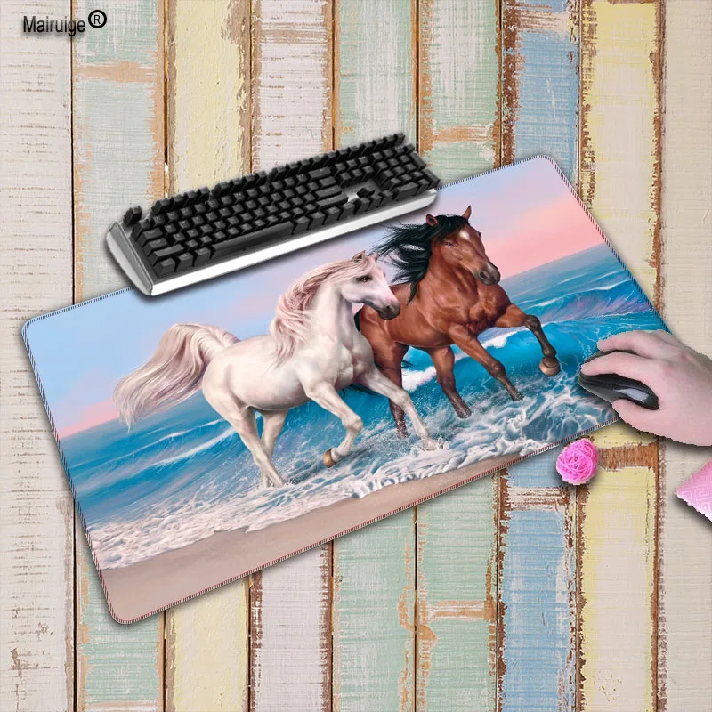 

Mairuige Animal Horse Speed Large Gaming Mouse Pad Gamer Locking Edge Mouse Keyboards Mat Big Desk Mousepad for CSGO Dota 2 LOL