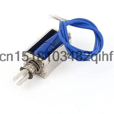 

JF-0730B DC12V 100mA 80g/10mm Pull Push Type Open Frame Solenoid Electromagnet