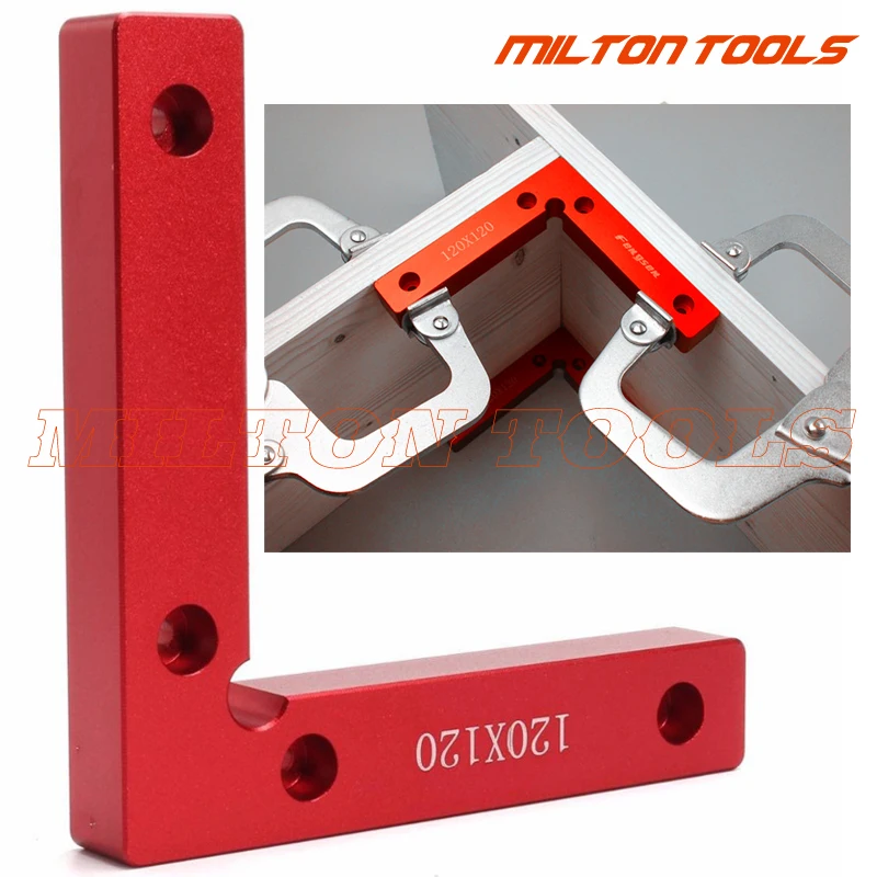 

90 Degree Positioning Squares 4.7" x 4.7" Aluminium Alloy Right Angle Clamps Woodworking Carpenter Tool L Block Square