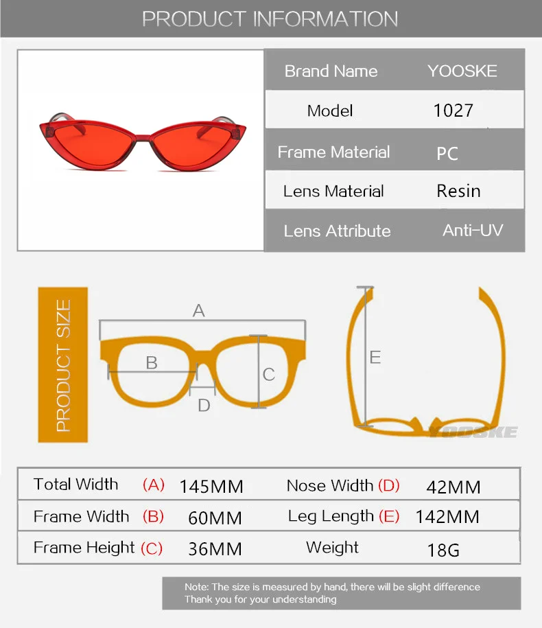 YOOSKE прозрачные красные солнцезащитные очки кошачий глаз стильная прозрачная оправа женские оттенки модные желтые солнцезащитные очки трендовые женские солнцезащитные очки