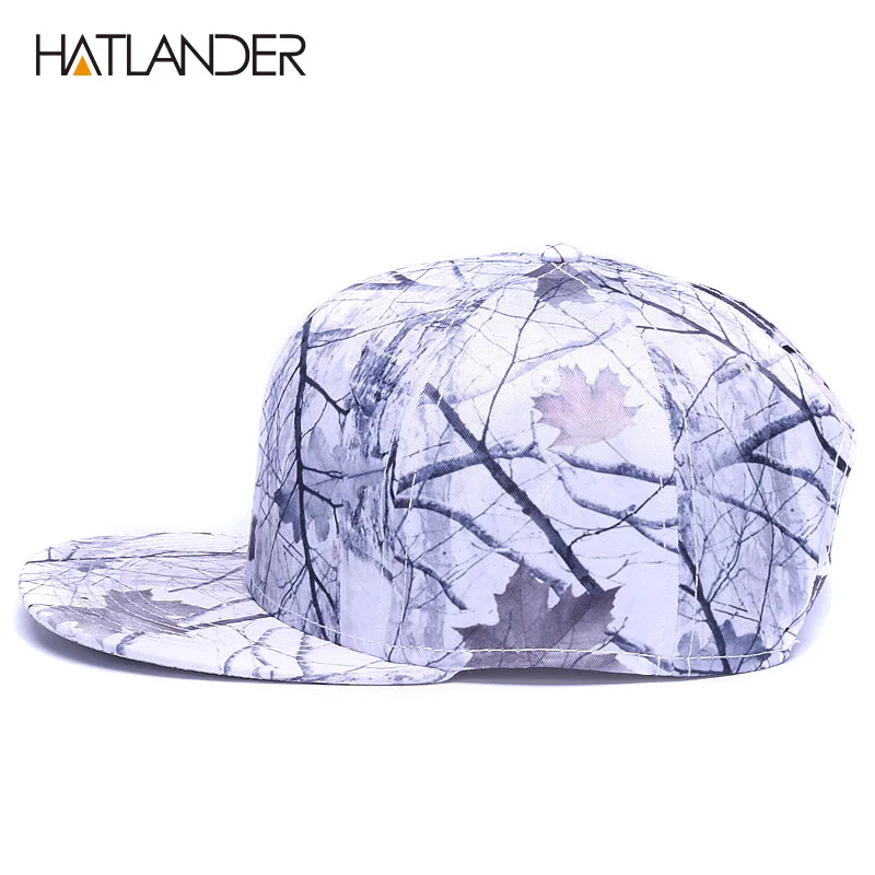 HATLANDER, полноразмерные бейсболки с печатью, 6 панелей, облегающие бейсболки, Молодежные крутые хип-хоп кепки, уличная Солнцезащитная шапка