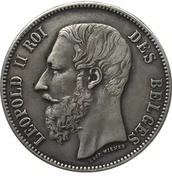 1868 Бельгия Монета КОПИЯ