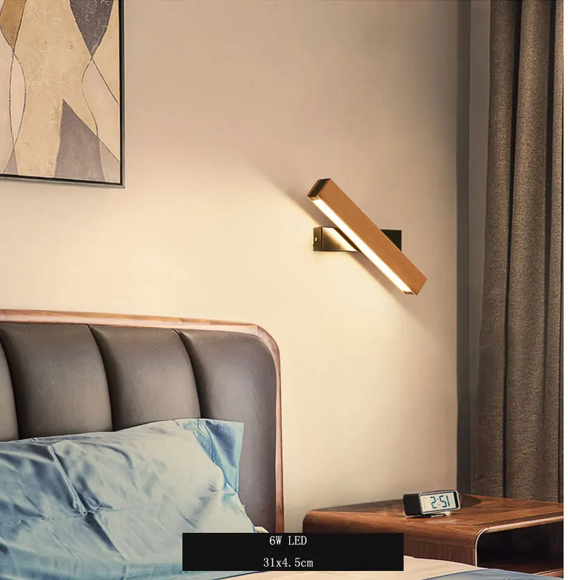 wall light fixture LED Wooden Wall Lamp Modern rotation Adjustable Lighting bar restaurant Living room Porch Wall light decor light fixture decorative wall lights