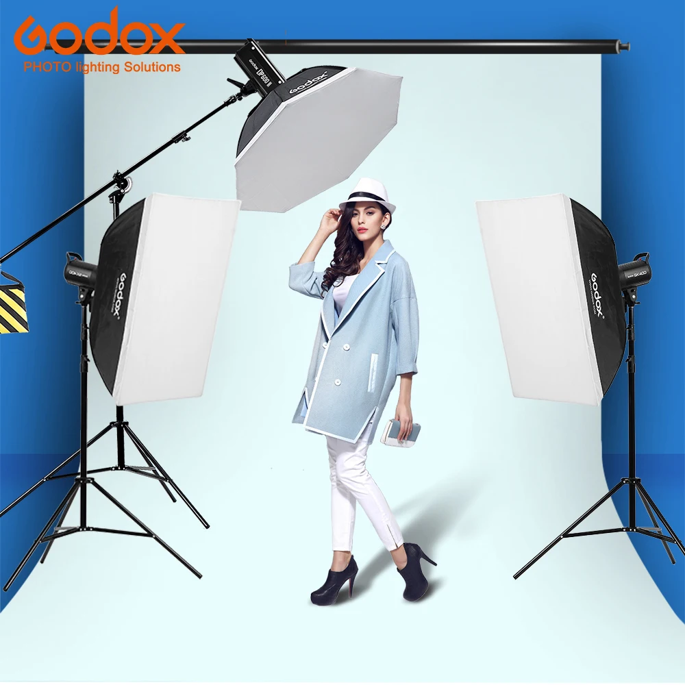 

Godox 2x SK400 400Ws 1x DP600II 600W Photo Studio Flash Strobe Light 110v/220v with 50W Modeling Lamp Softbox,Light Stand kit