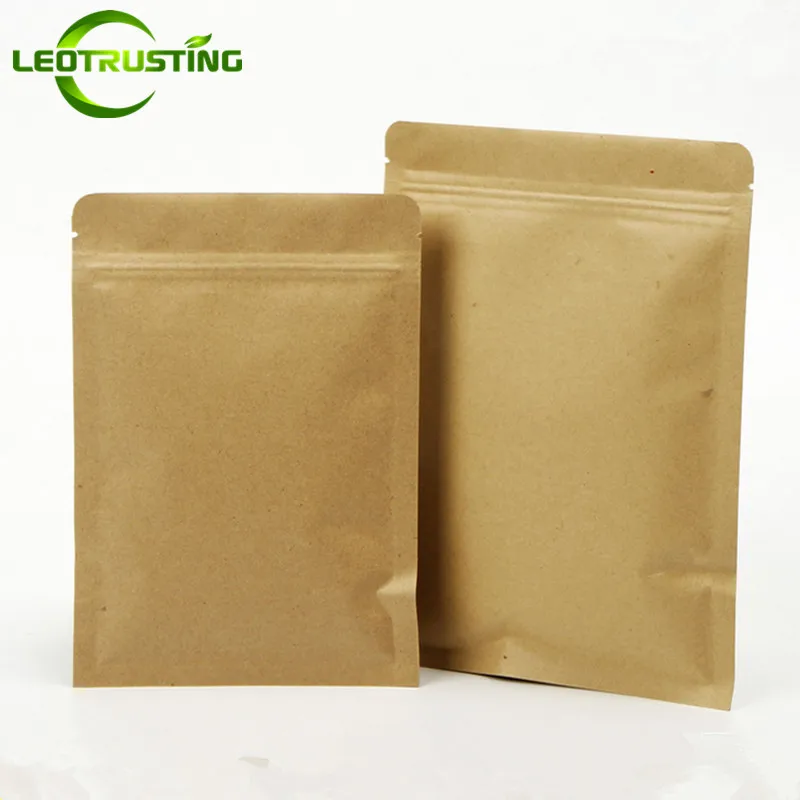 50 Sacchetti Ermetici In Carta Kraft Con Chiusura Zip - 5,5 Mil Con Foglio Alluminio - Per Caffè, Tè, Spezie E Alimenti - 6x8cm - 2