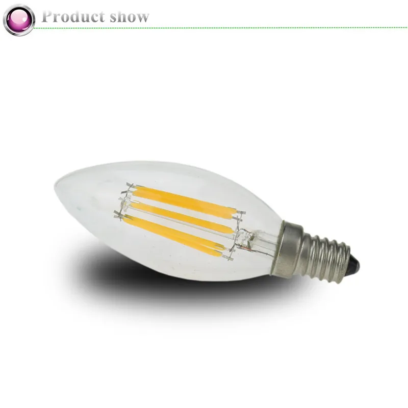 FEIYAO лампы светодиодные свечи E14 Винтаж ac220v 2 Вт 4 6 лампочки накаливания LED edison