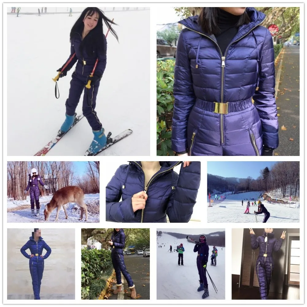 SAENSHING утиный пух цельный лыжный костюм женский горный лыжный Комбинезон супер теплый зимний комплект лыжная куртка + сноуборд брюки-30