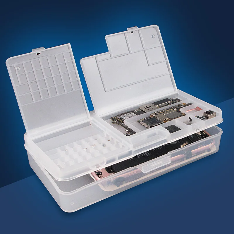 

SUNSHINE SS-001A Storage Box Multi-function Phone LCD Screen Motherboard IC Chips Parts Organizer Phone Repair Storage Box