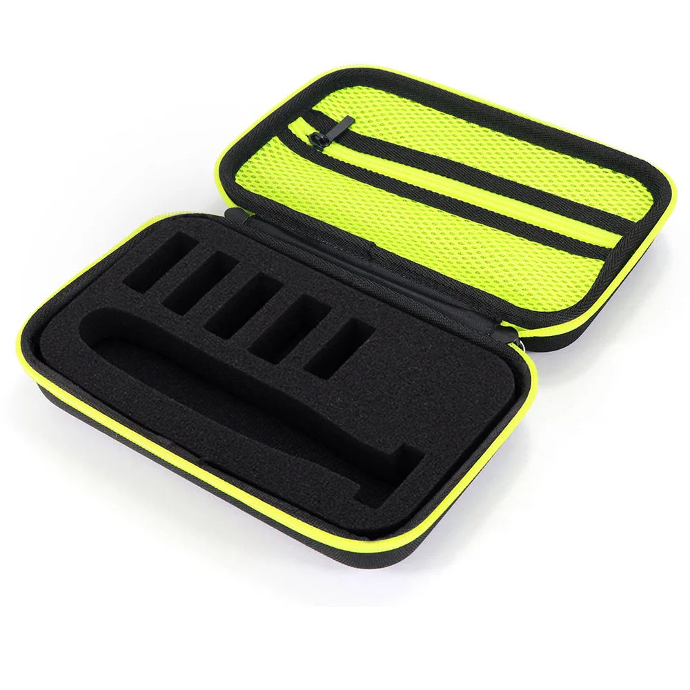 Black Green Портативный чехол для Philips OneBlade триммер бритва и аксессуары дорожная сумка из ЭВА пакет для хранения чехол на молнии с подкладкой - Цвет: Black Green