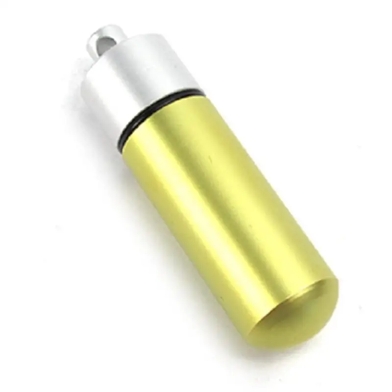 Открытый кемпинг мини водонепроницаемый карман канистра медицина герметизация капсула бутылка - Цвет: Золото