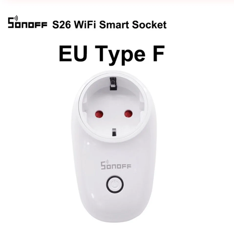SONOFF S26 Великобритания/ЕС тип f WIFI умная розетка выключатель света таймер 220 В