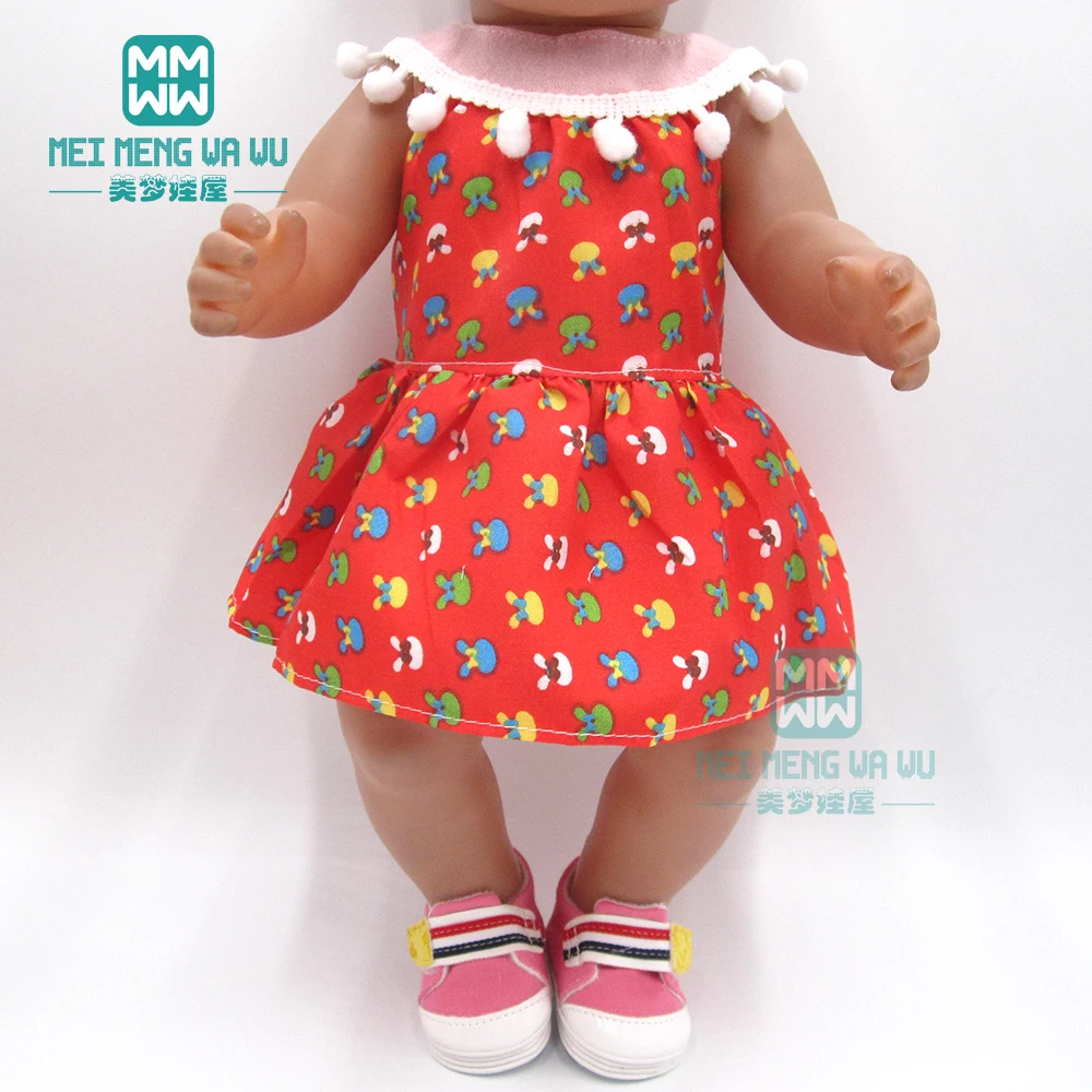Кукольная одежда для детей 43 см; модная юбка с рисунком для новорожденных; платье для девочек
