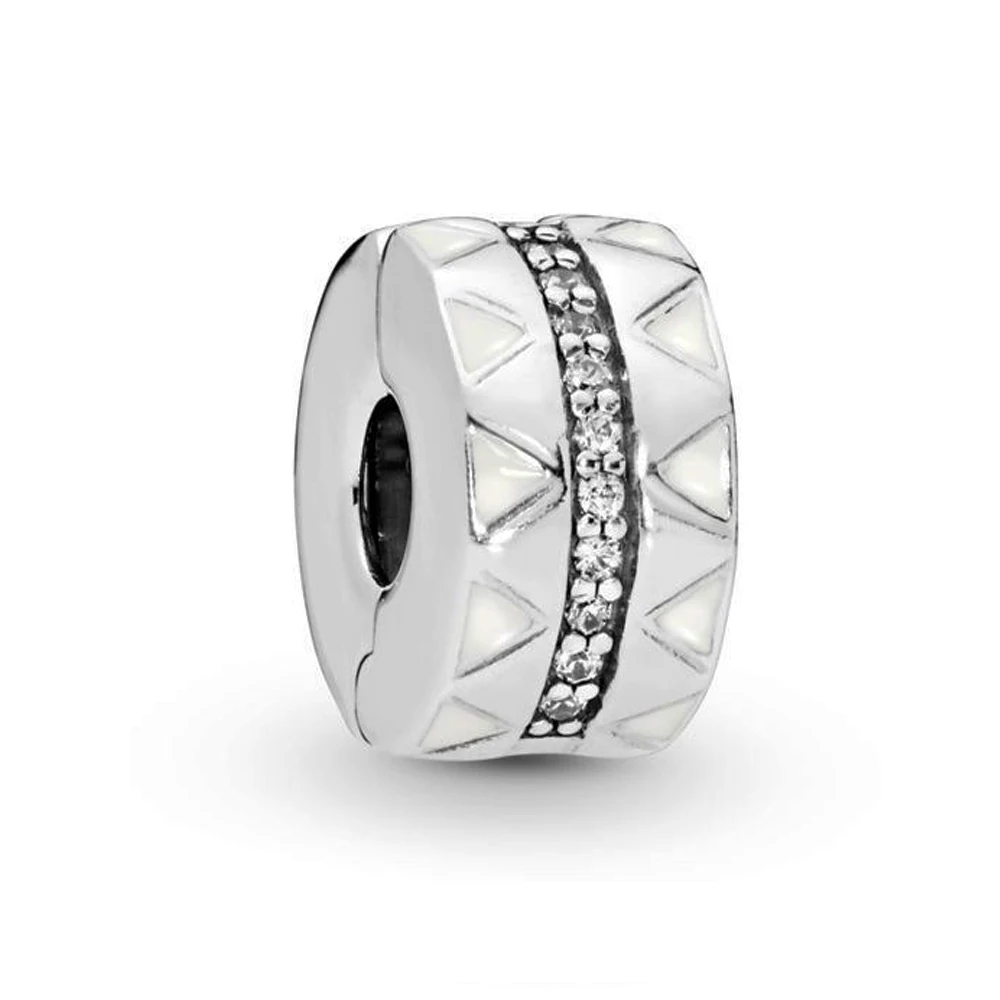 

PANDULASO 2019 Summer Silver 925 Sparkling Jagged Lines Clip Charm Beads Fits Original Pandora Bracelet accessoires bijoux mujer